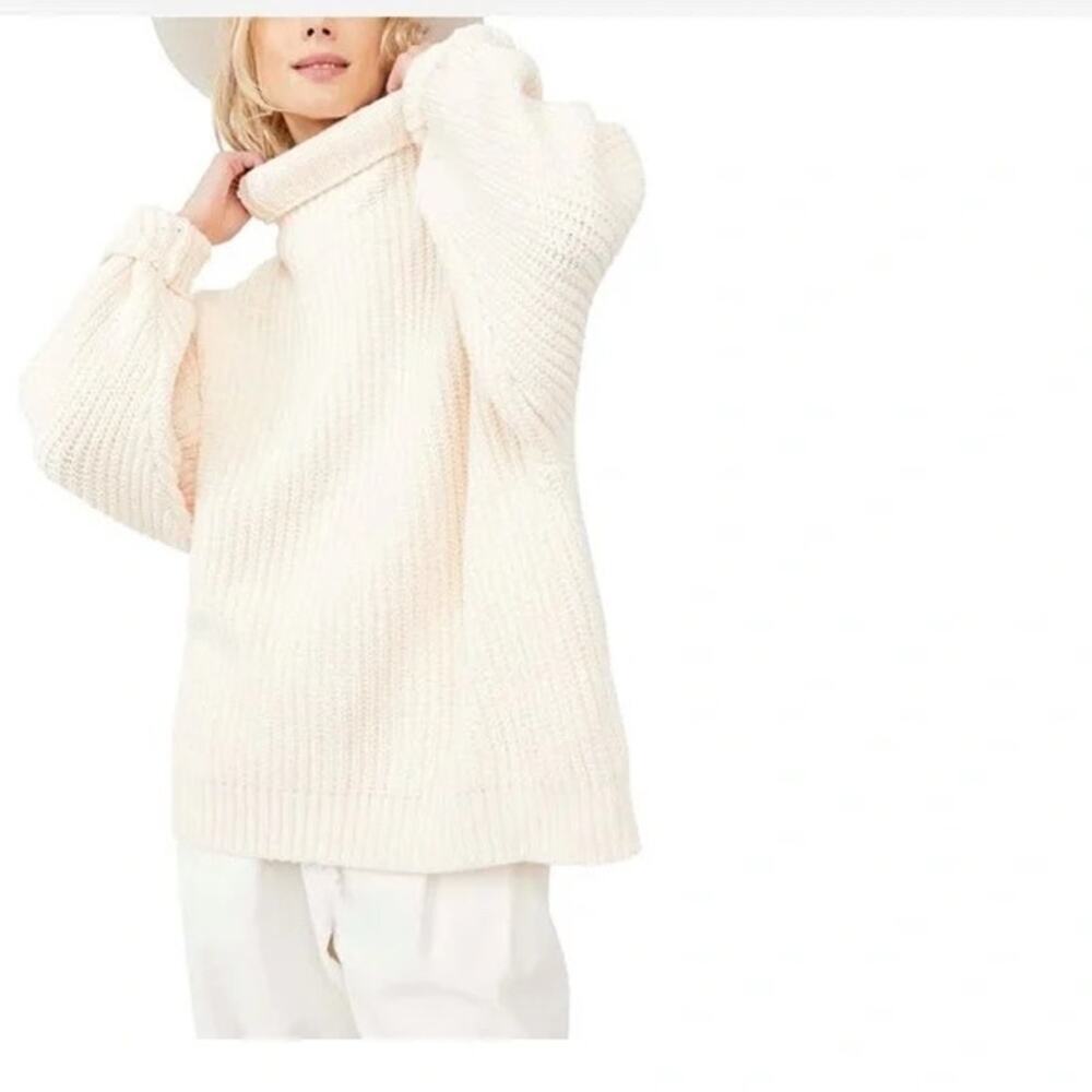 Free People Oversized Tunic Chunky Sweater Size Medium